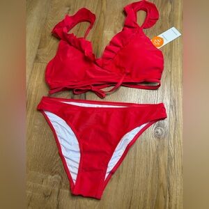 Charmo NWT Ruffled Bikini Set